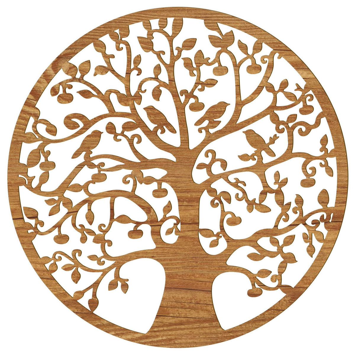 Handgefertigtes Baum des Lebens Holz-Wandbild in Rustikal-Optik
