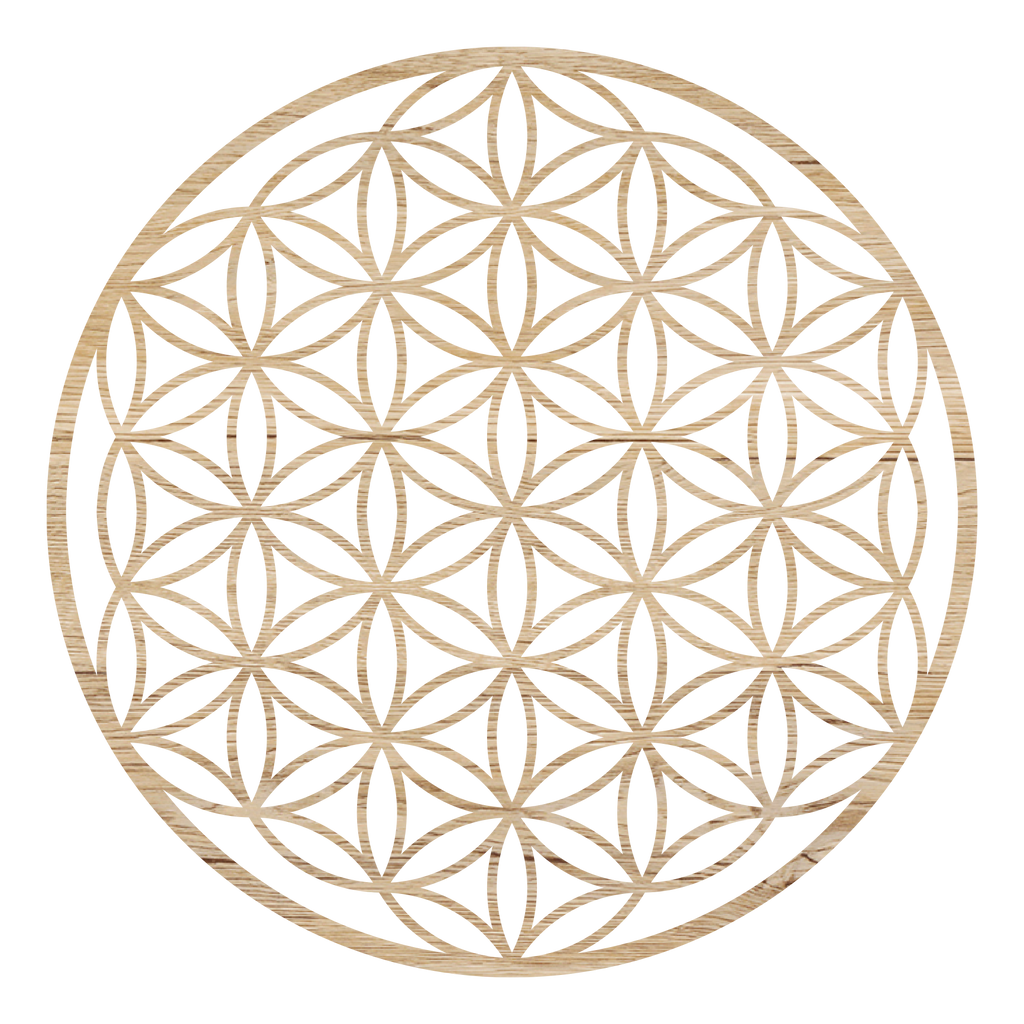 Lebensblume Holz Wandbild aus 4mm Pappelholz handgefertigt in Österreich mit hochwertiger Folienveredelung