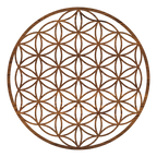 Lebensblume Holz Wandbild aus 4mm Pappelholz handgefertigt in Österreich mit edler Oberfläche für Harmonie im Raum