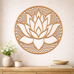 Lotusblume Holz Wandbild – Handgefertigt in Österreich | 8 Holzoptiken