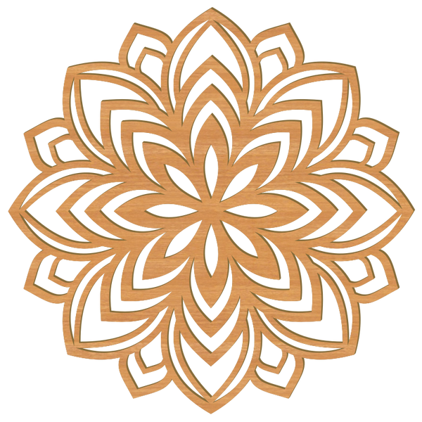 Lotus Mandala Holz Wandbild – Handgefertigt in Österreich | 8 Holzoptiken