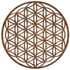 Lebensblume Holz Wandbild aus Pappelholz mit Folienveredelung für ruhige Wohnräume