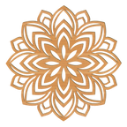 Lotus Mandala Holz Wandbild handgefertigt aus Pappelholz mit filigraner Lasergravur und acht Holzoptiken