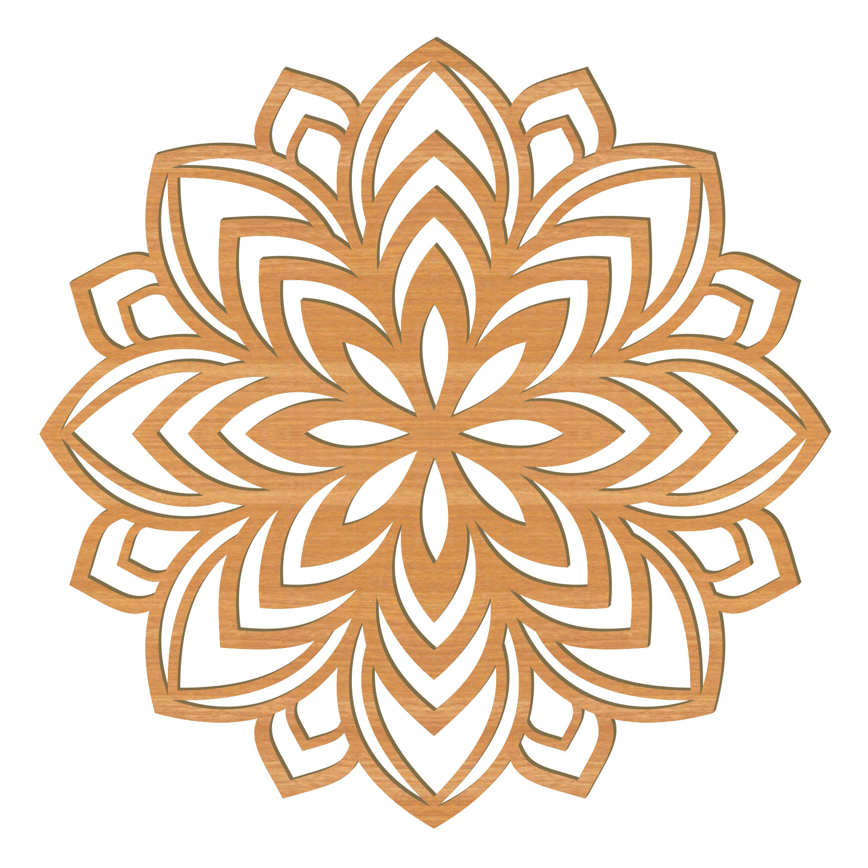 Lotus Mandala Holz Wandbild – Handgefertigt in Österreich | 8 Holzoptiken