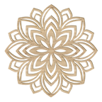 Lotus Mandala Holz Wandbild handgefertigt aus Pappelholz mit filigranem Design und acht Holzoptiken in Österreich