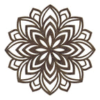 Handgefertigtes Lotus Mandala Holz Wandbild aus 4mm Pappelholz in 8 Holzoptiken, veredelt mit UV-beständigen Folien, gefertigt in Österreich