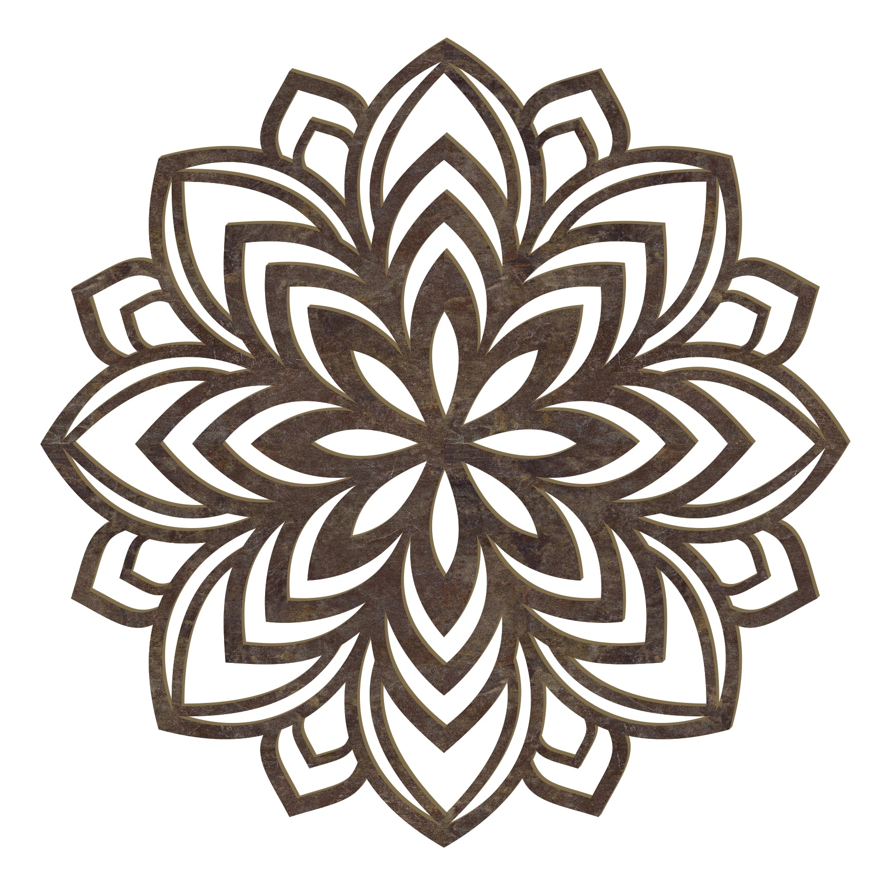 Lotus Mandala Holz Wandbild – Handgefertigt in Österreich | 8 Holzoptiken