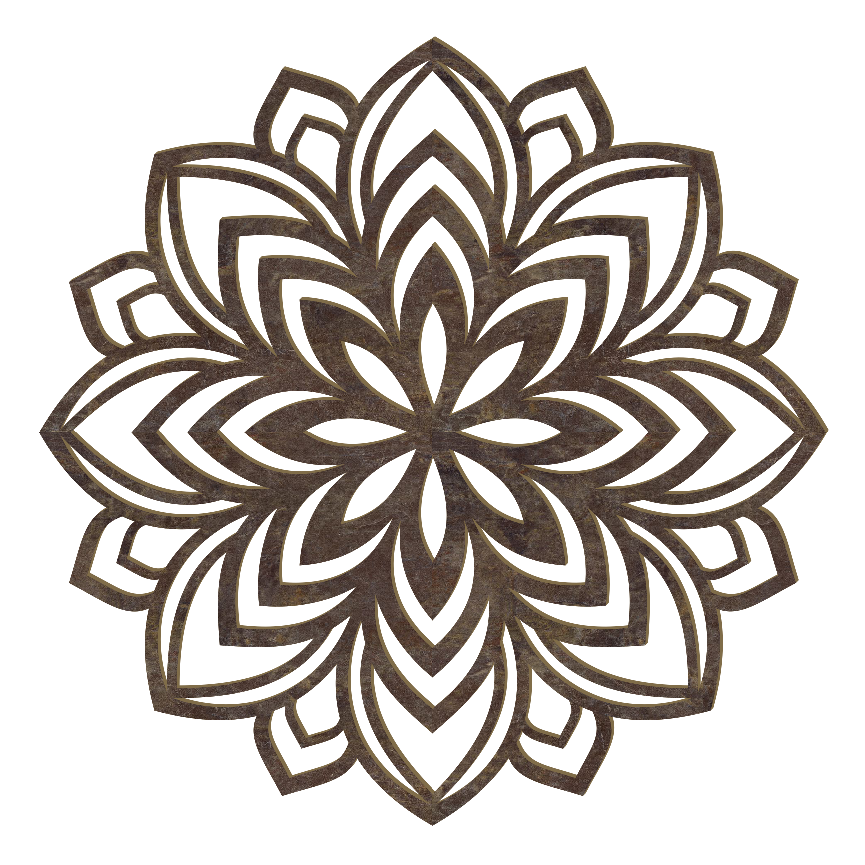 Lotus Mandala Holz Wandbild – Handgefertigt in Österreich | 8 Holzoptiken