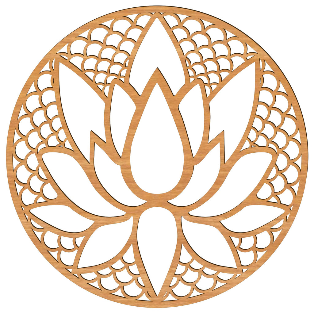 Lotus Flower Wooden Wall Art – Handmade in Austria | 8 Wood Finishes