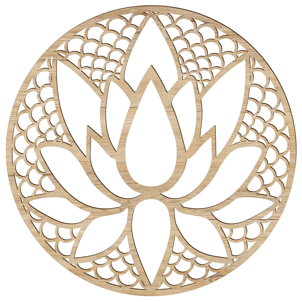 Lotus Flower Wooden Wall Art – Handmade in Austria | 8 Wood Finishes