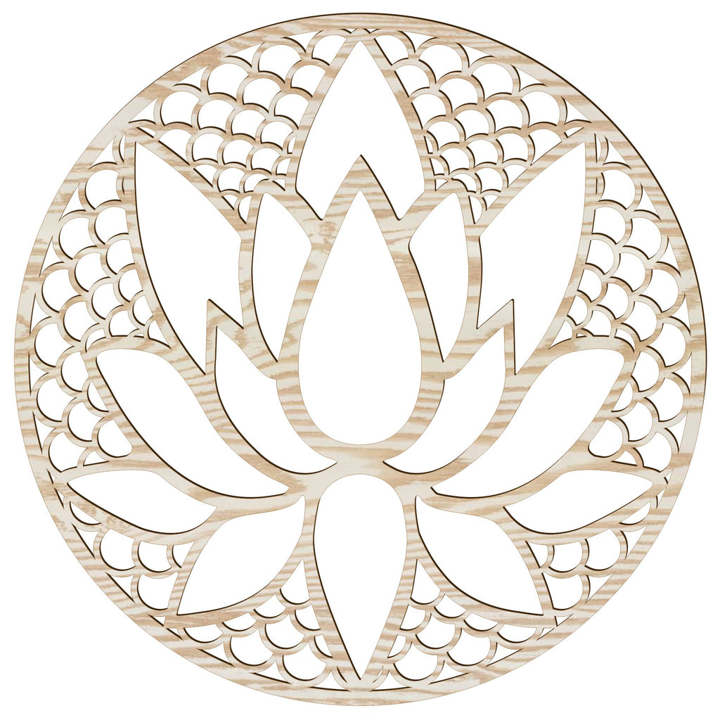 Lotus Flower Wooden Wall Art – Handmade in Austria | 8 Wood Finishes