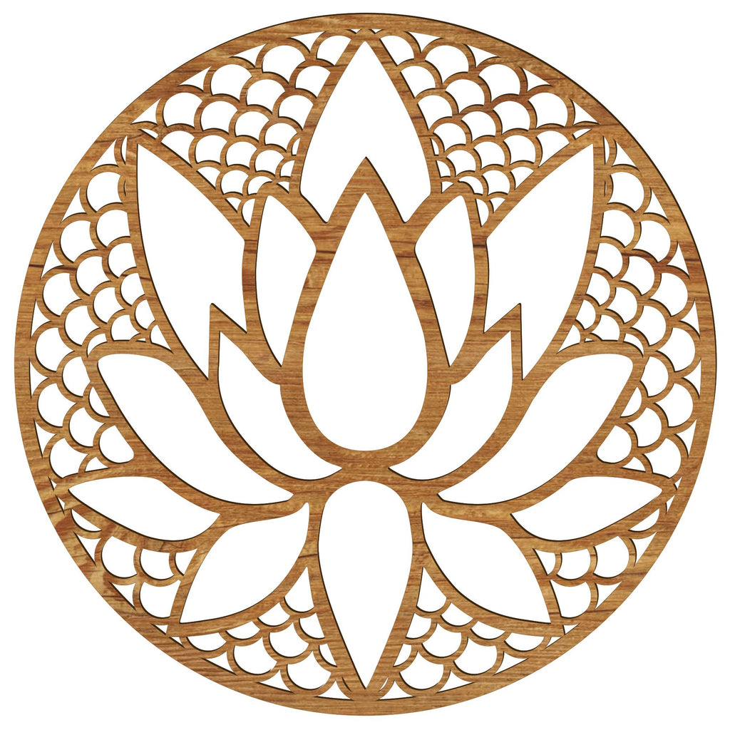Lotus Flower Wooden Wall Art – Handmade in Austria | 8 Wood Finishes
