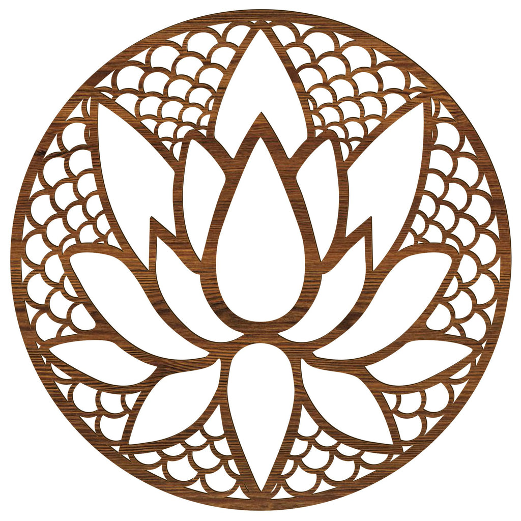 Lotus Flower Wooden Wall Art – Handmade in Austria | 8 Wood Finishes