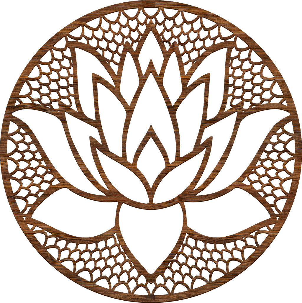 Lotusblume Holz Wandbild – Handgefertigt in Österreich | 8 Holzoptiken